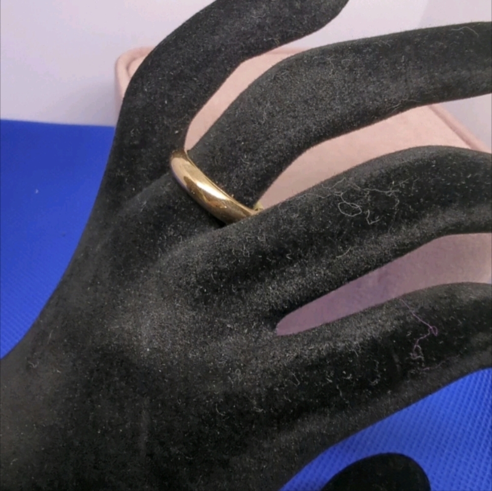 NWT 3.15mm Wide Gold Tone Band Fashion Finger Ring Size 7 Wedding